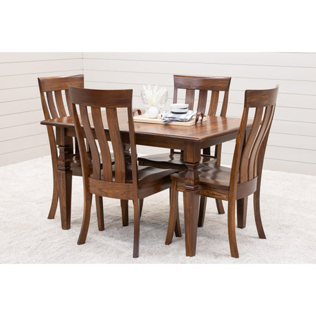 Classic Turned Cam Leg Elm Wood Extending Dining Table | MC