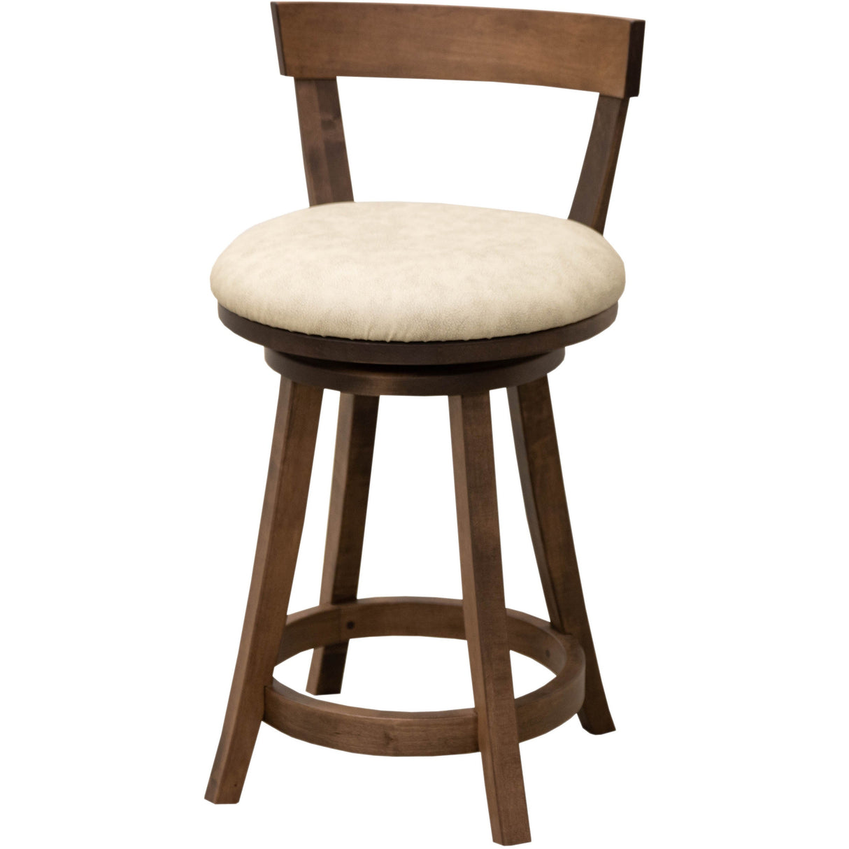 Turnstone 24" Maple Wood Swivel Bar Stool with Fabric Seat | CO