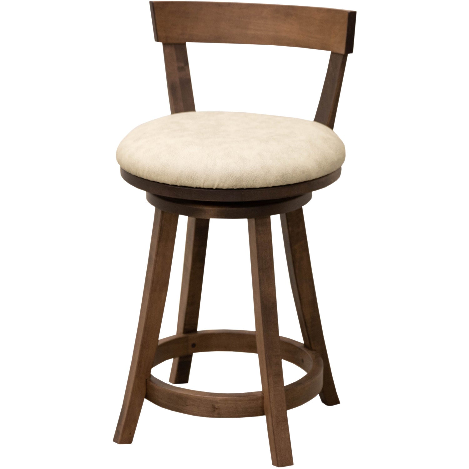Turnstone 24" Maple Wood Swivel Bar Stool with Fabric Seat | CO