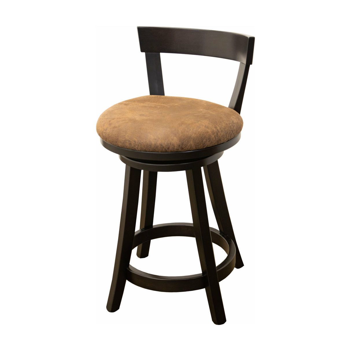 Turnstone 24" Maple Wood Swivel Bar Stool with Fabric Seat | EB