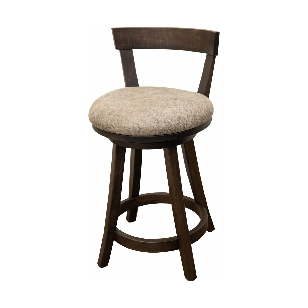 Turnstone 24" Maple Wood Swivel Bar Stool with Fabric Seat | DK