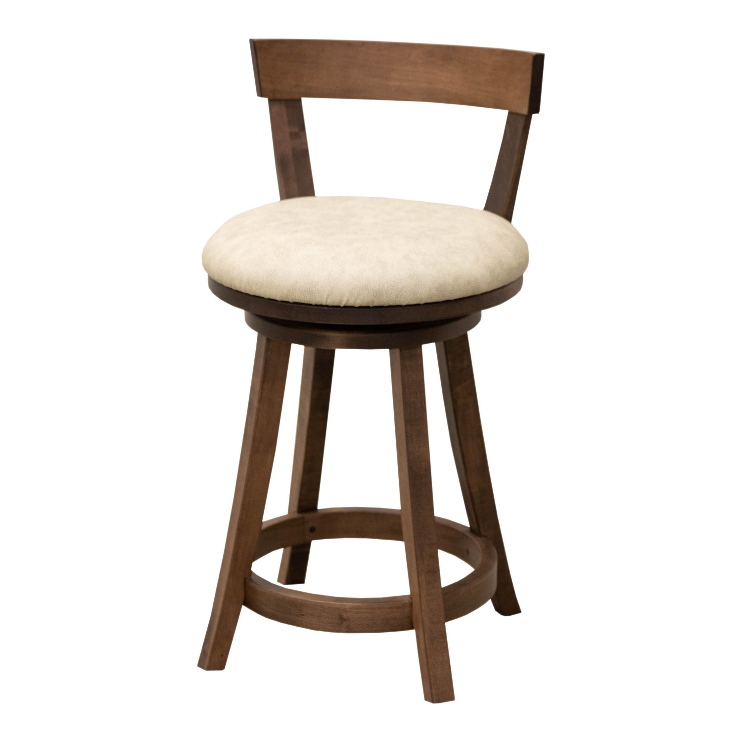 Turnstone 24" Maple Wood Swivel Bar Stool with Fabric Seat | CO
