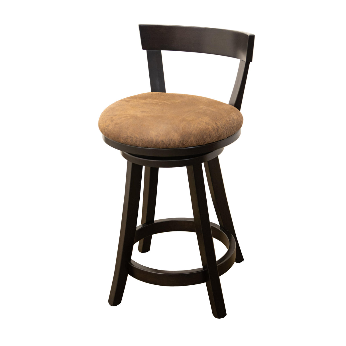 Turnstone 24" Maple Wood Swivel Bar Stool with Fabric Seat | EB