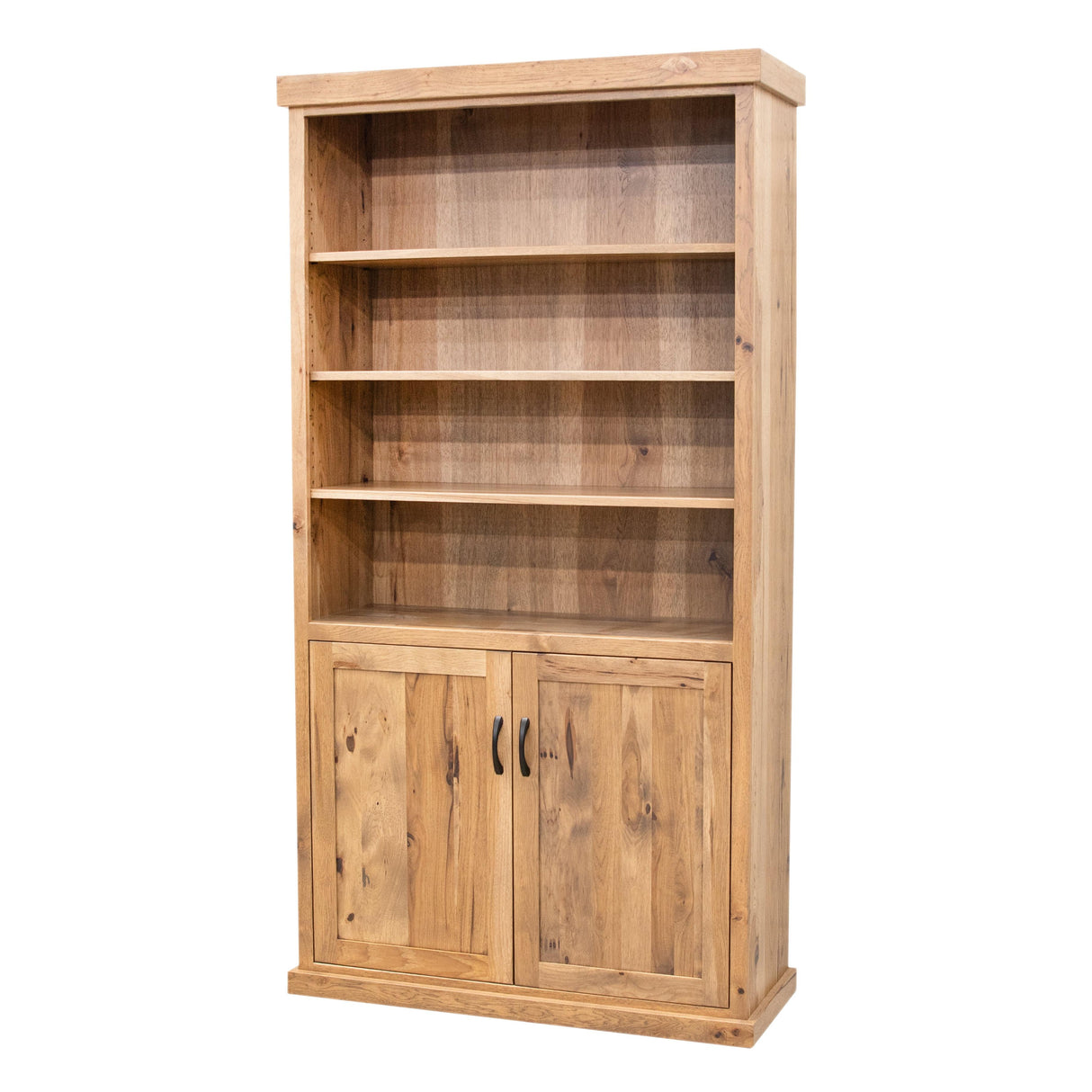 Tuscany Solid Hickory Wood Bookcase with Doors | WB