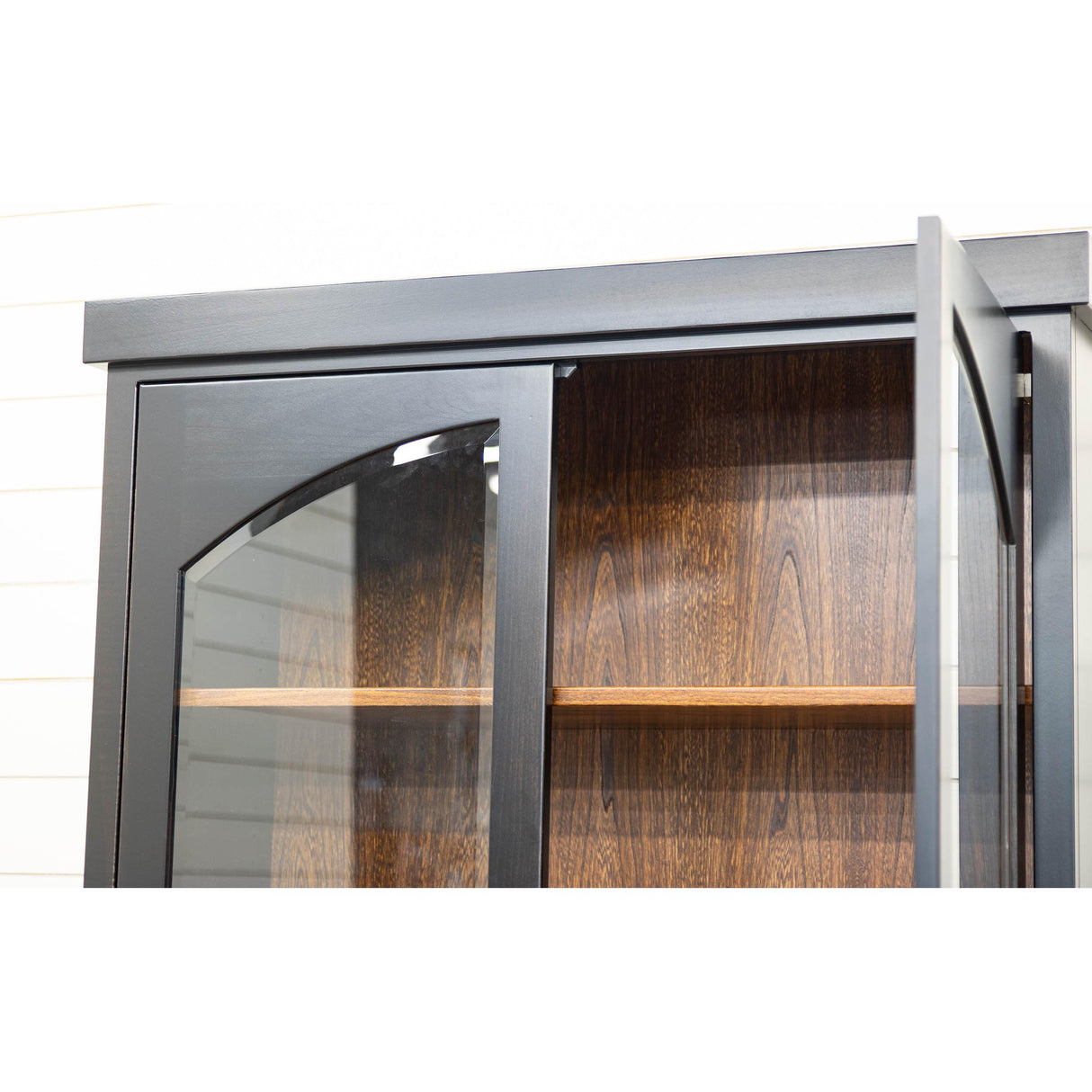 Tuscany Black & Elm Wood Display Cabinet | M-EB&E-MC