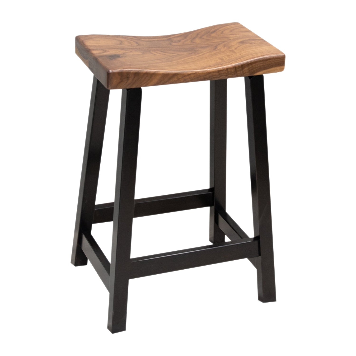 Urban 24" Black & Wood Bar Stool | M-EB&W-NAT
