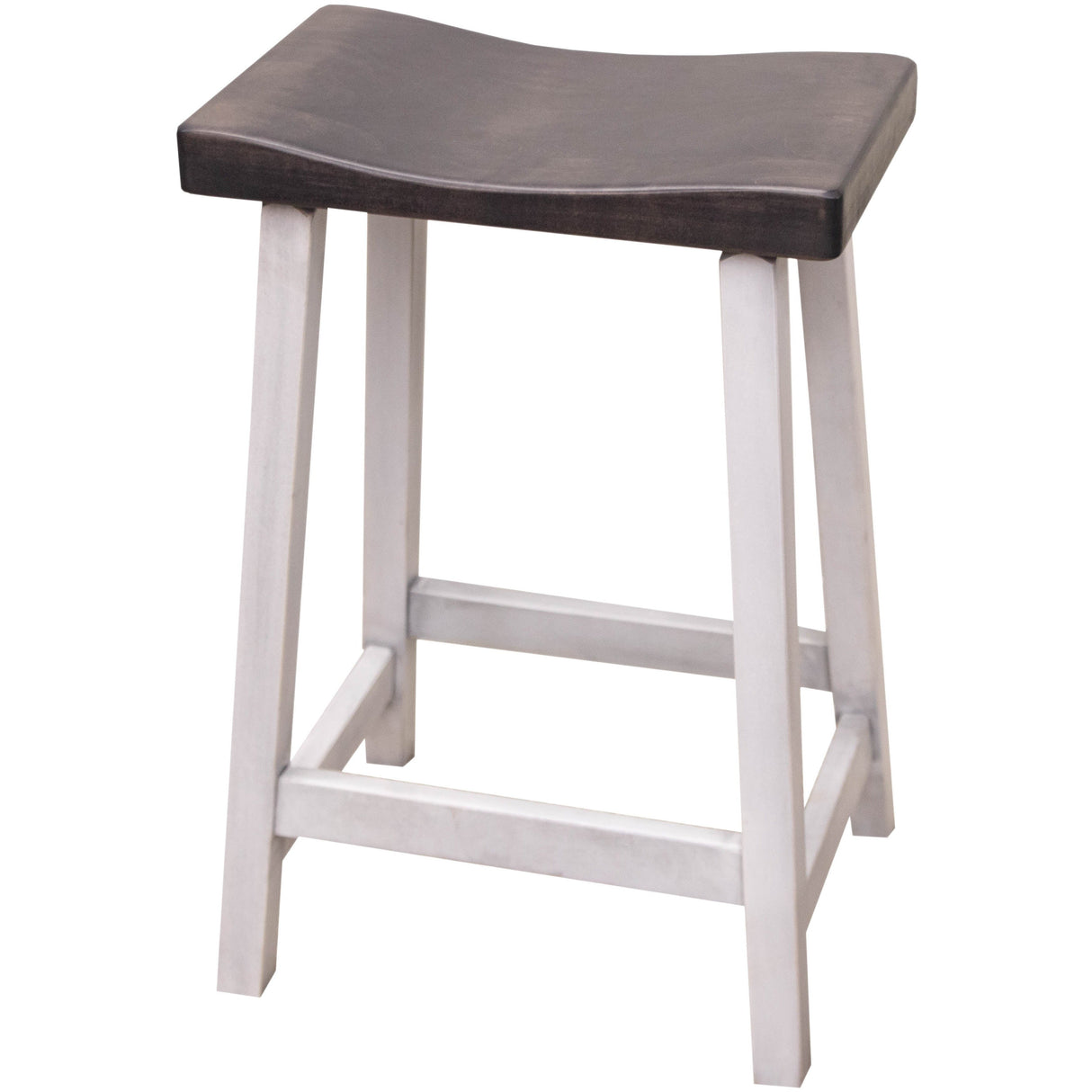 Urban 24" White & Wood Bar Stool | M-AV&GS