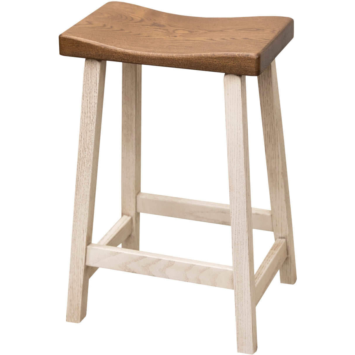 Urban 24" White & Wood Bar Stool | O-CS&RWO-CO