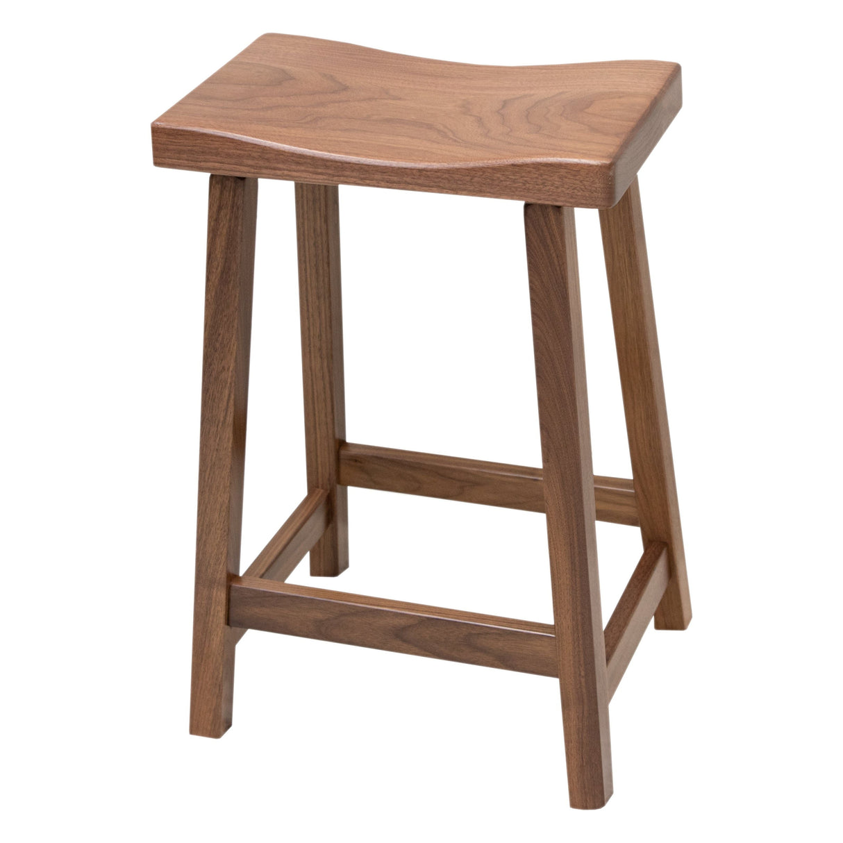 Urban 24" Walnut Wood Bar Stool | NAT