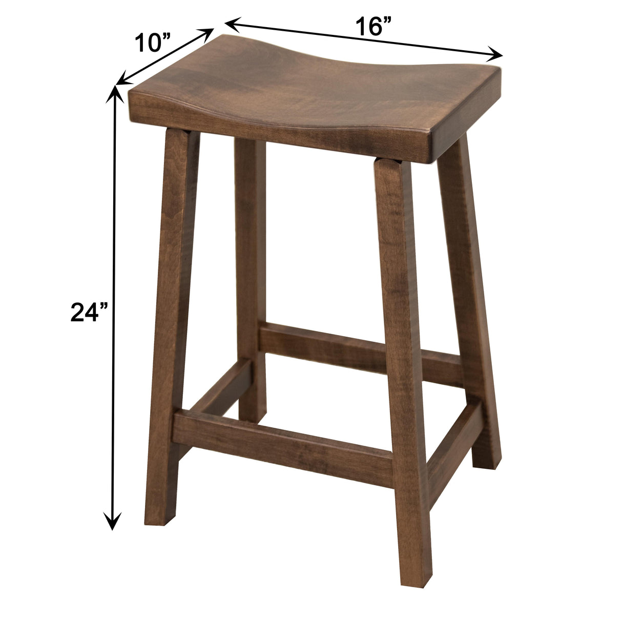 Urban 24" White & Wood Bar Stool | O-GW&RWO-SB