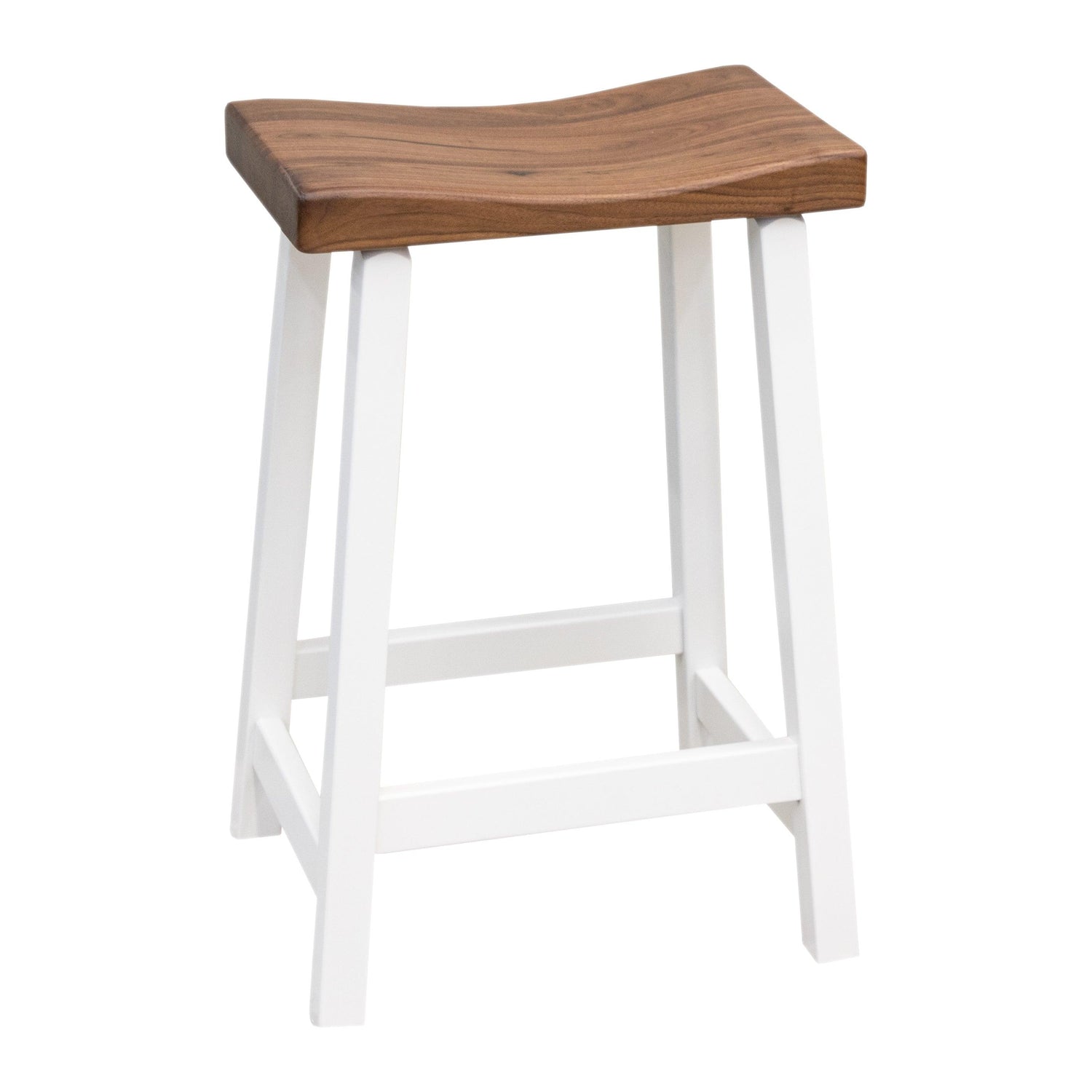 Urban 24" White & Wood Bar Stool | M-DW&W-NAT