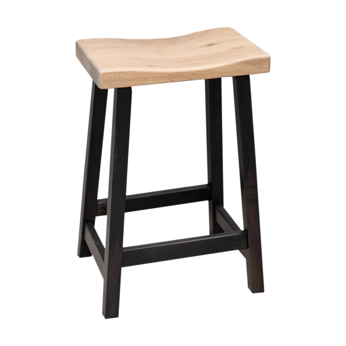 Urban 24" Black & Wood Bar Stool | M-DK&RWO-SW