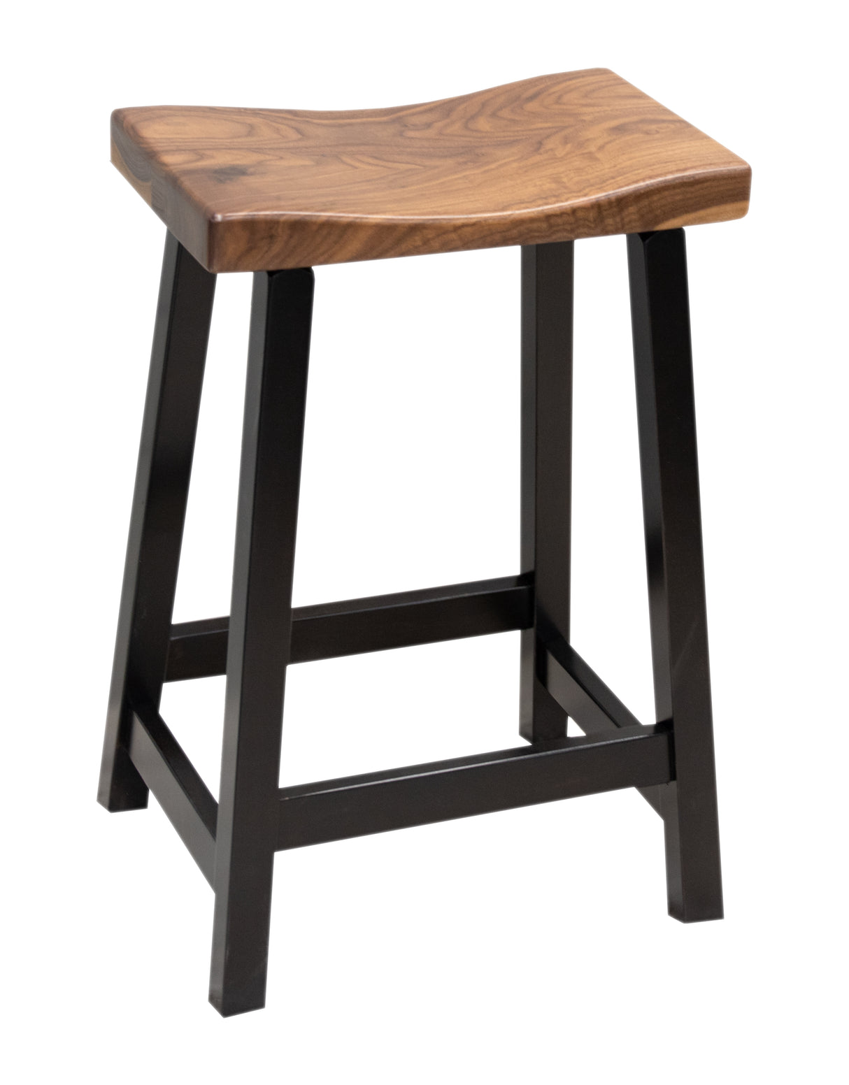 Urban 24" Black & Wood Bar Stool | M-EB&W-NAT