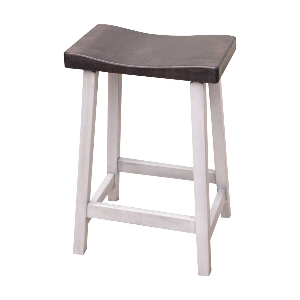 Urban 24" White & Wood Bar Stool | M-AV&GS