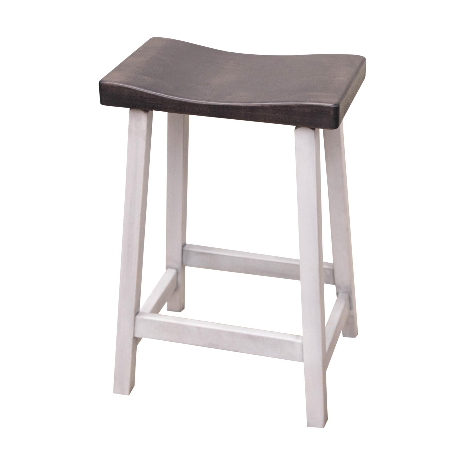 Urban 24" White & Wood Bar Stool | M-AV&GS