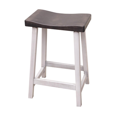 Urban 24" White & Wood Bar Stool | M-AV&GS
