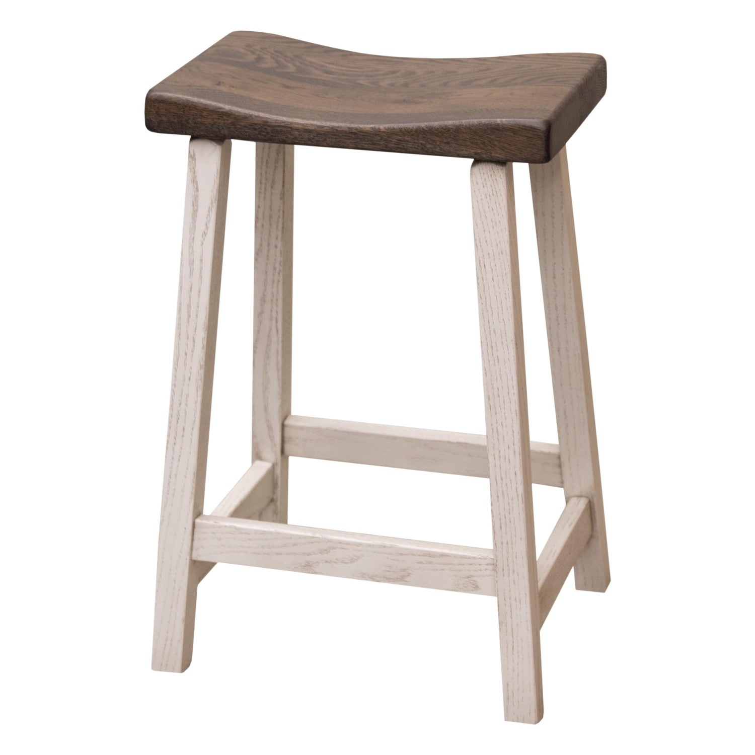 Urban 24" White & Wood Bar Stool | O-GW&RWO-SB