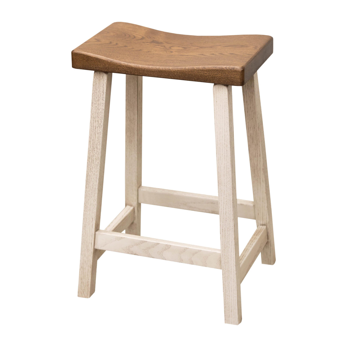 Urban 24" White & Wood Bar Stool | O-CS&RWO-CO