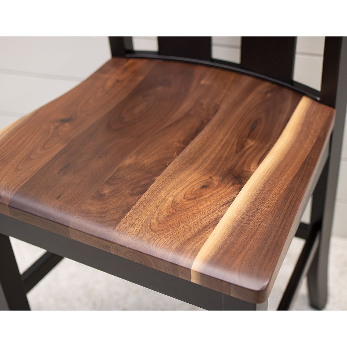 Urbana Black & Wood 24" Stationary Bar Stool | M-EB&W-NAT