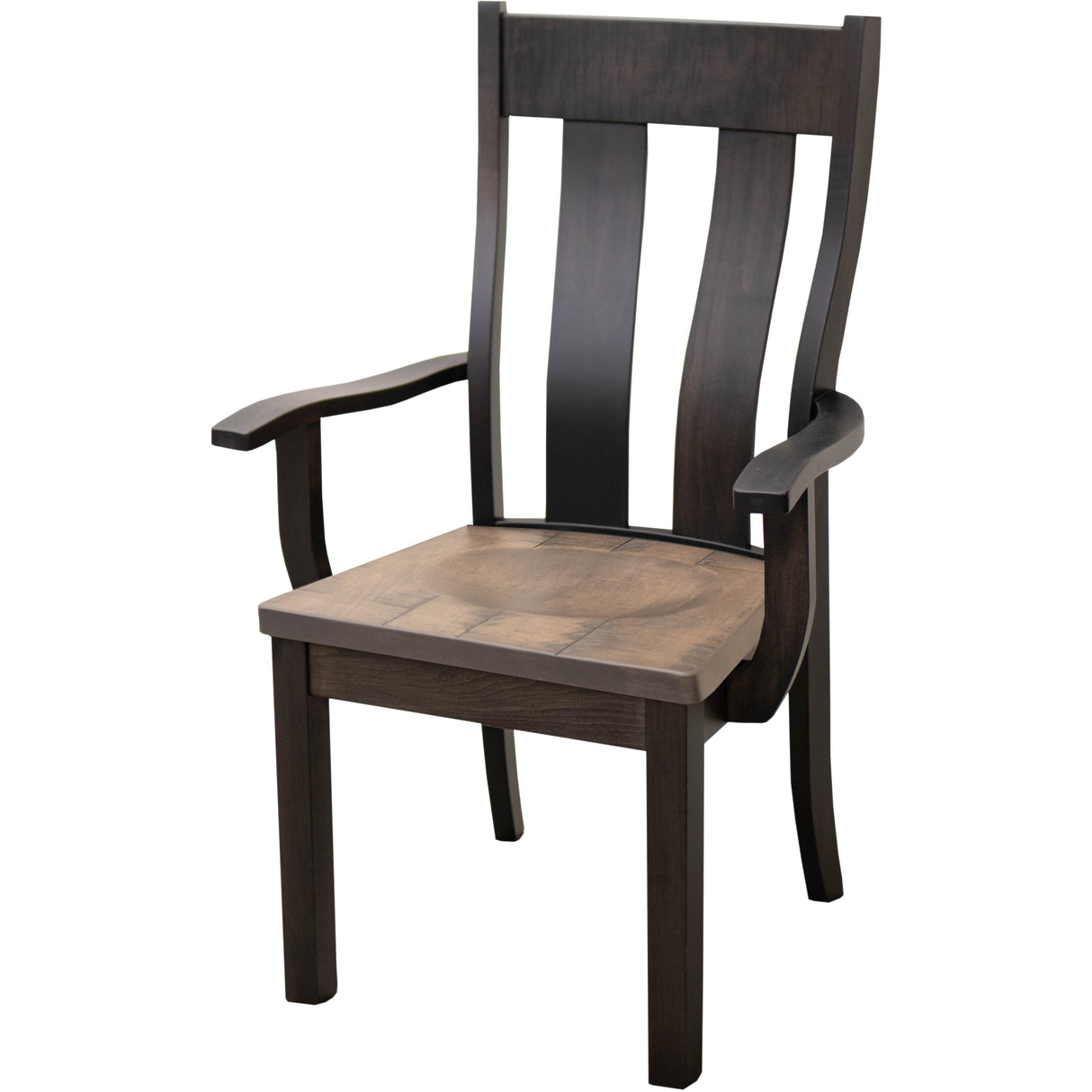 Urbana Black & Wood Arm Dining Chair | M-DK&SP