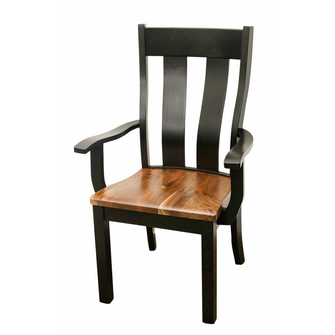 Urbana Black & Wood Arm Dining Chair | M-EB&W-NAT