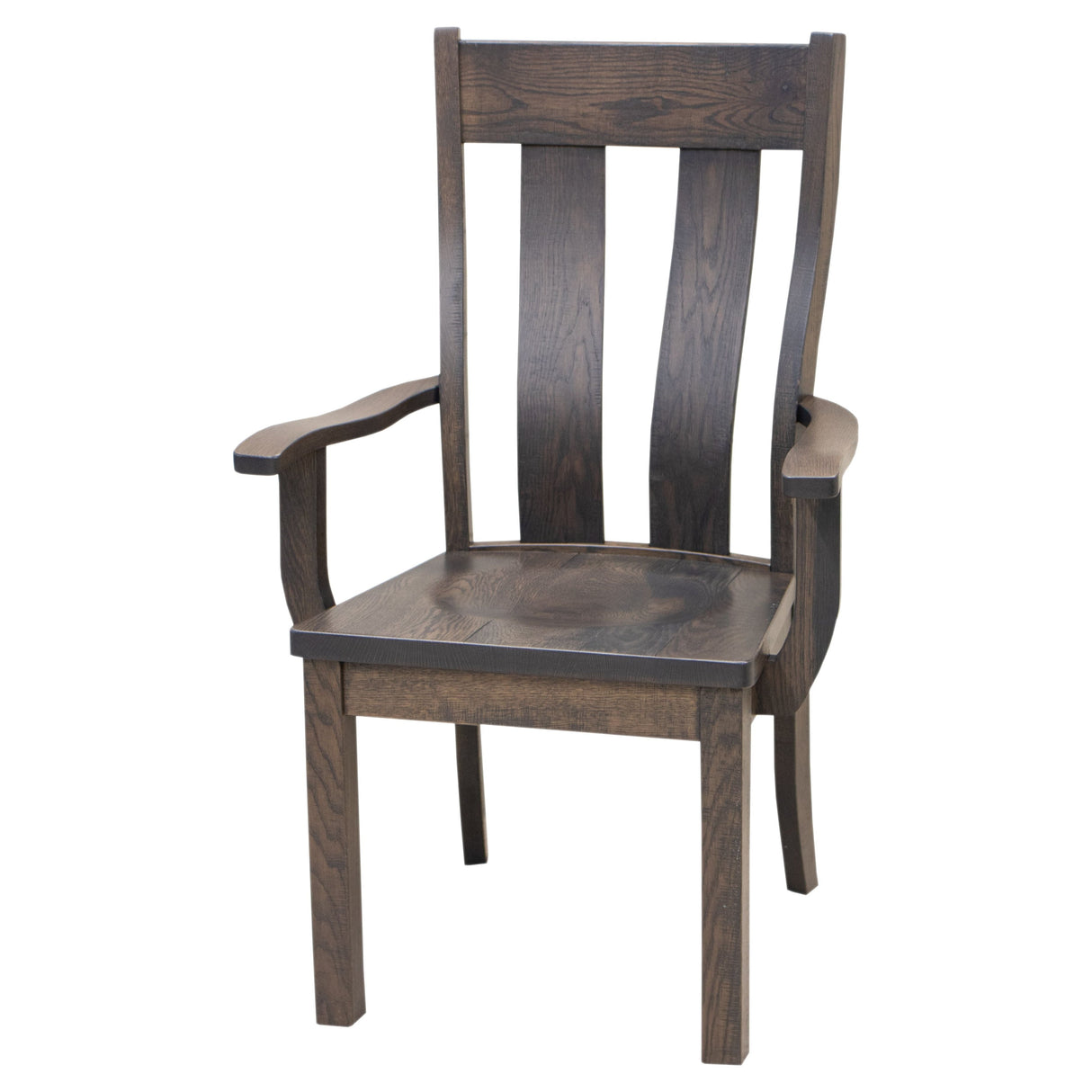 Urbana Rustic White Oak Wood Arm Dining Chair | SB