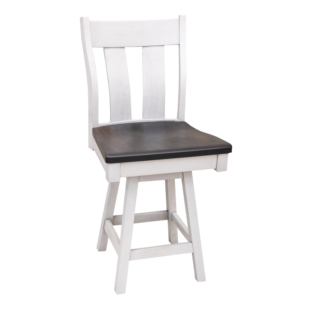 Urbana White & Wood 24" Swivel Bar Stool | M-AV&GS