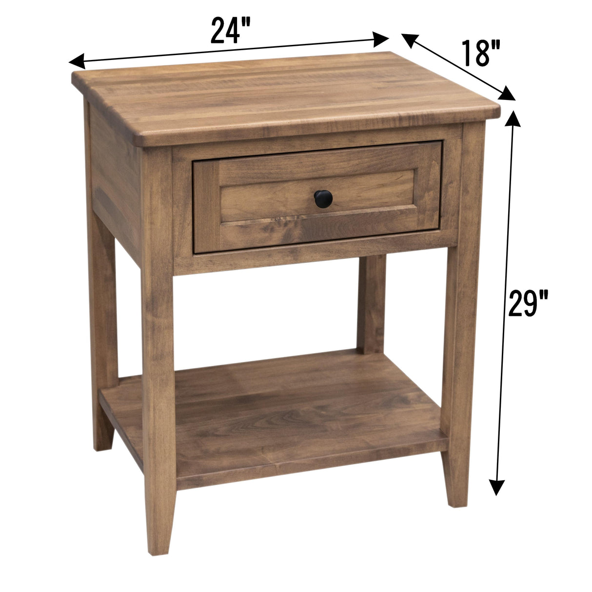 Washington 1-Drawer, Open Nightstand
