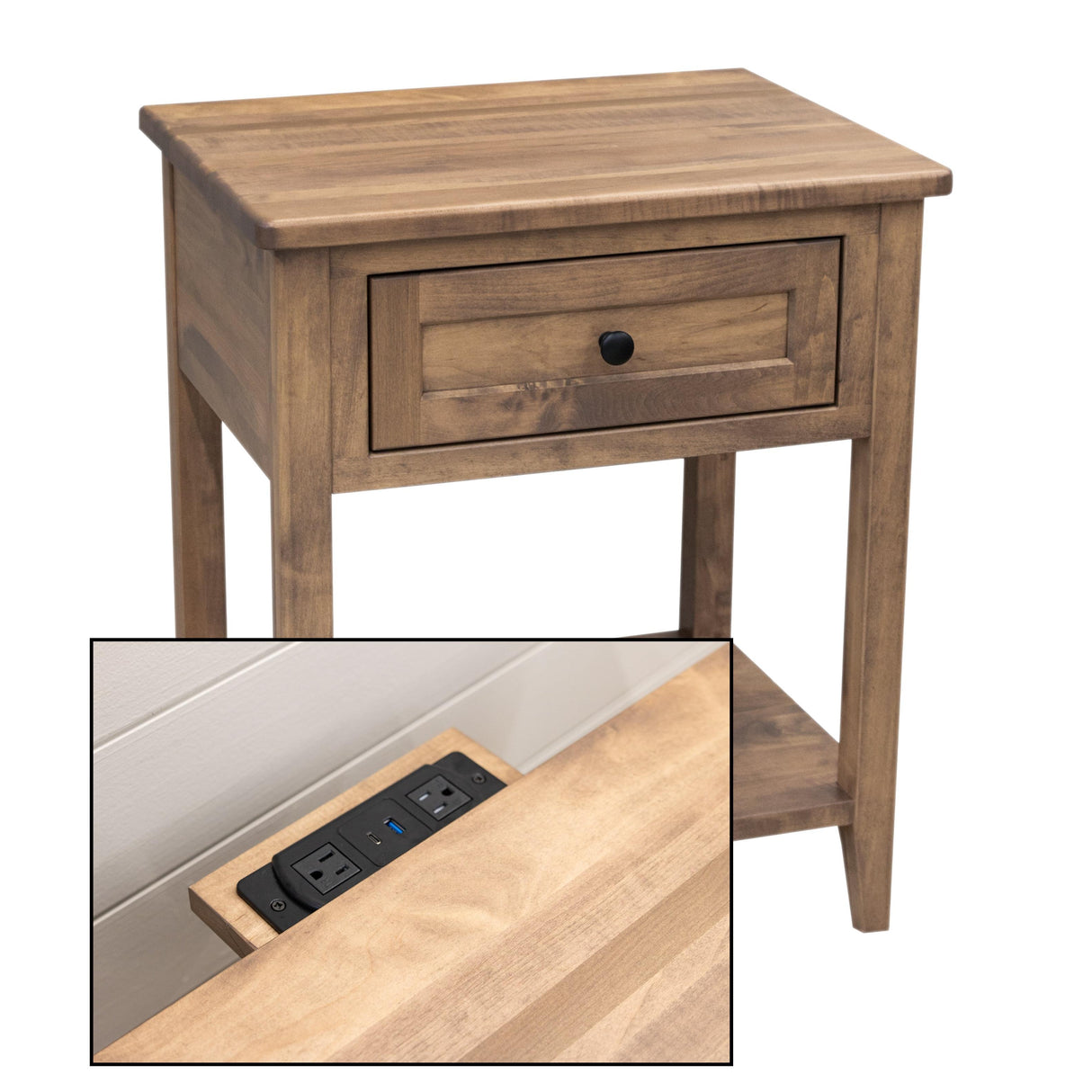 Washington 1-Drawer, Open Nightstand