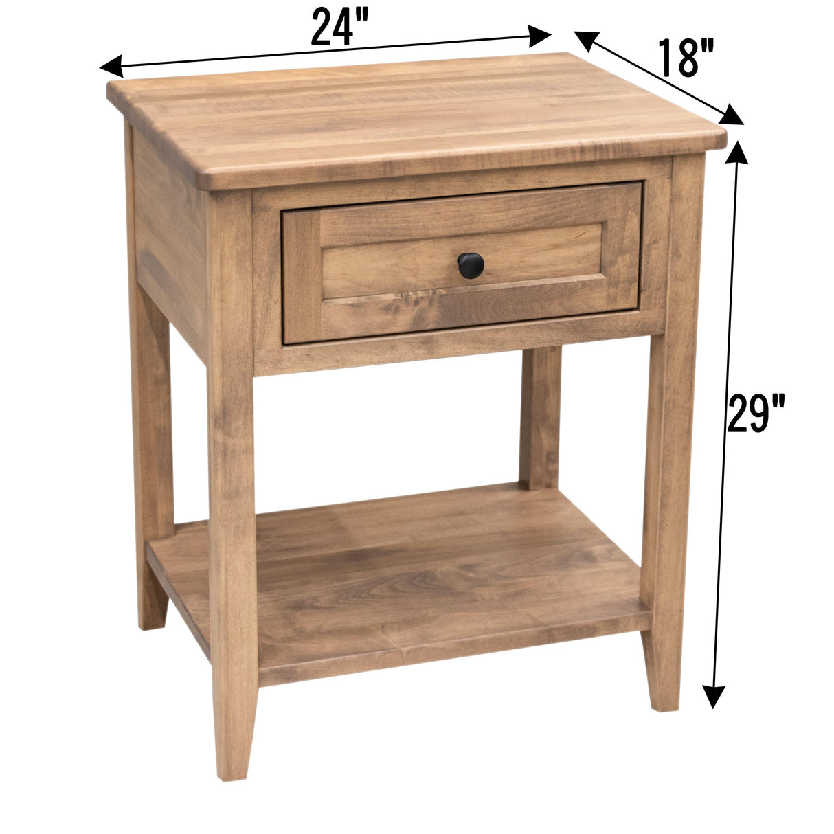 Washington 1-Drawer, Open Nightstand