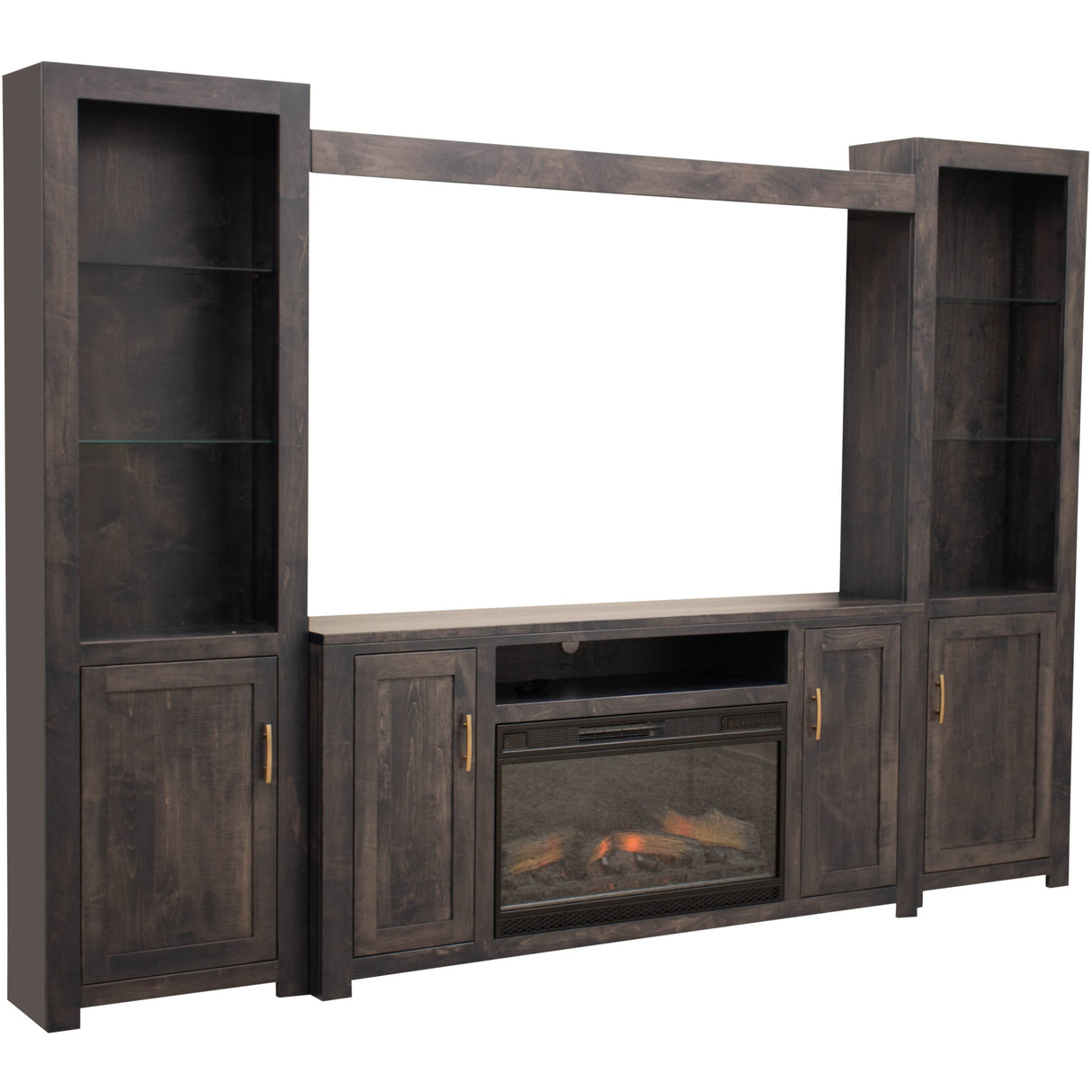Westbrook Maple Wood Entertainment Center with Electric Fireplace | SB