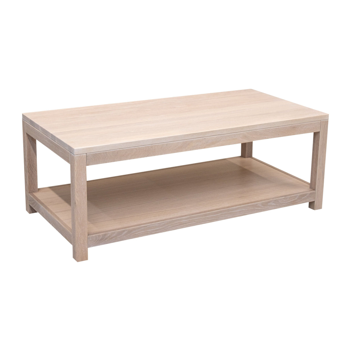 Westbrook White Oak Wood Rectangle Open Coffee Table | SW