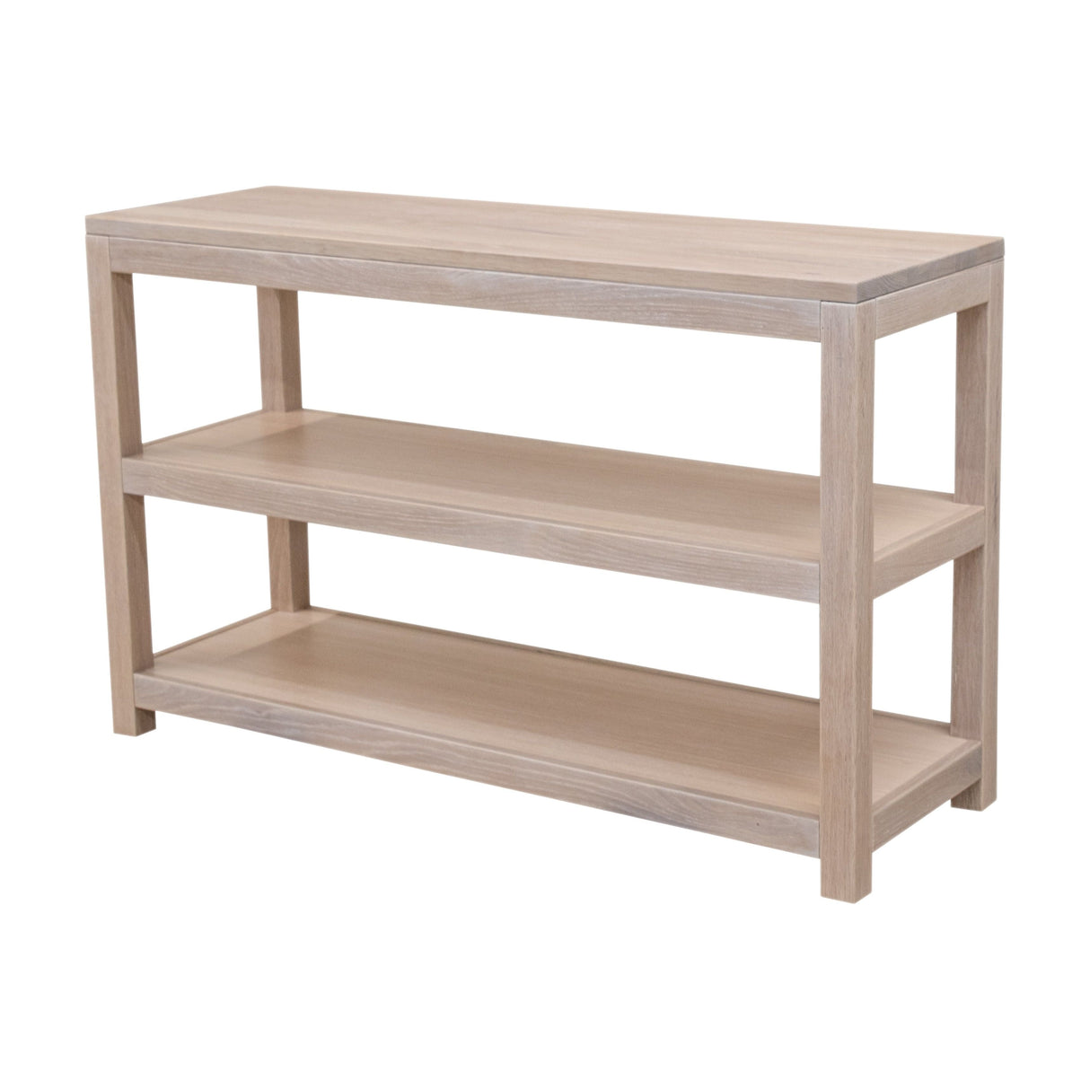 Westbrook White Oak Wood Open Sofa Table | SW