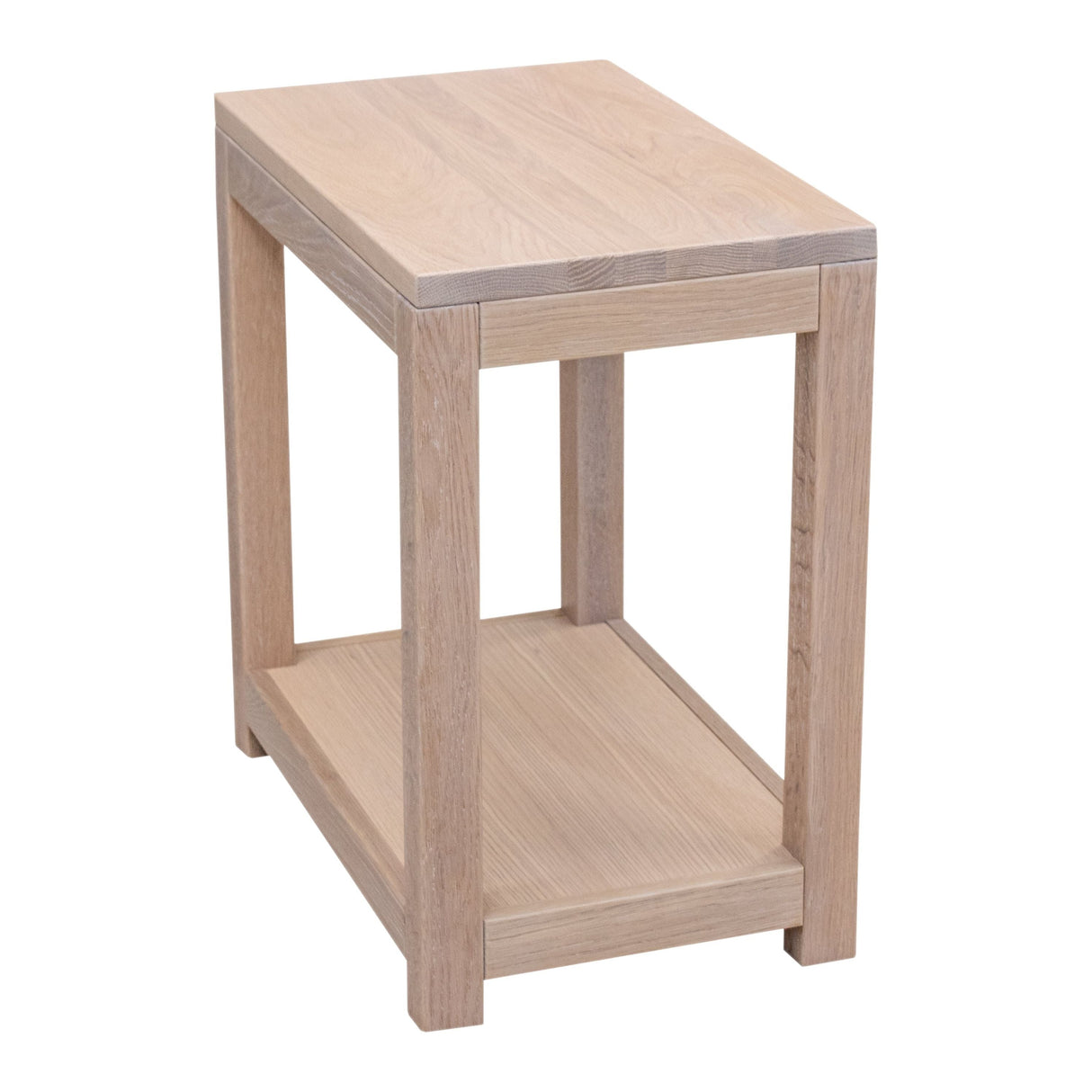 Westbrook White Oak Wood Small Rectangle Open End Table | SW