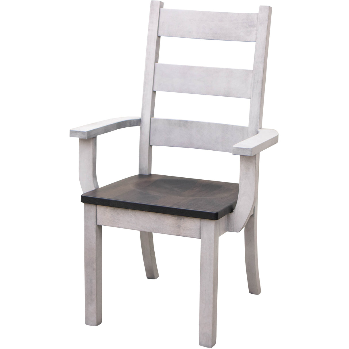 Western High Back White & Wood Arm Dining Chair | M-AV&GS