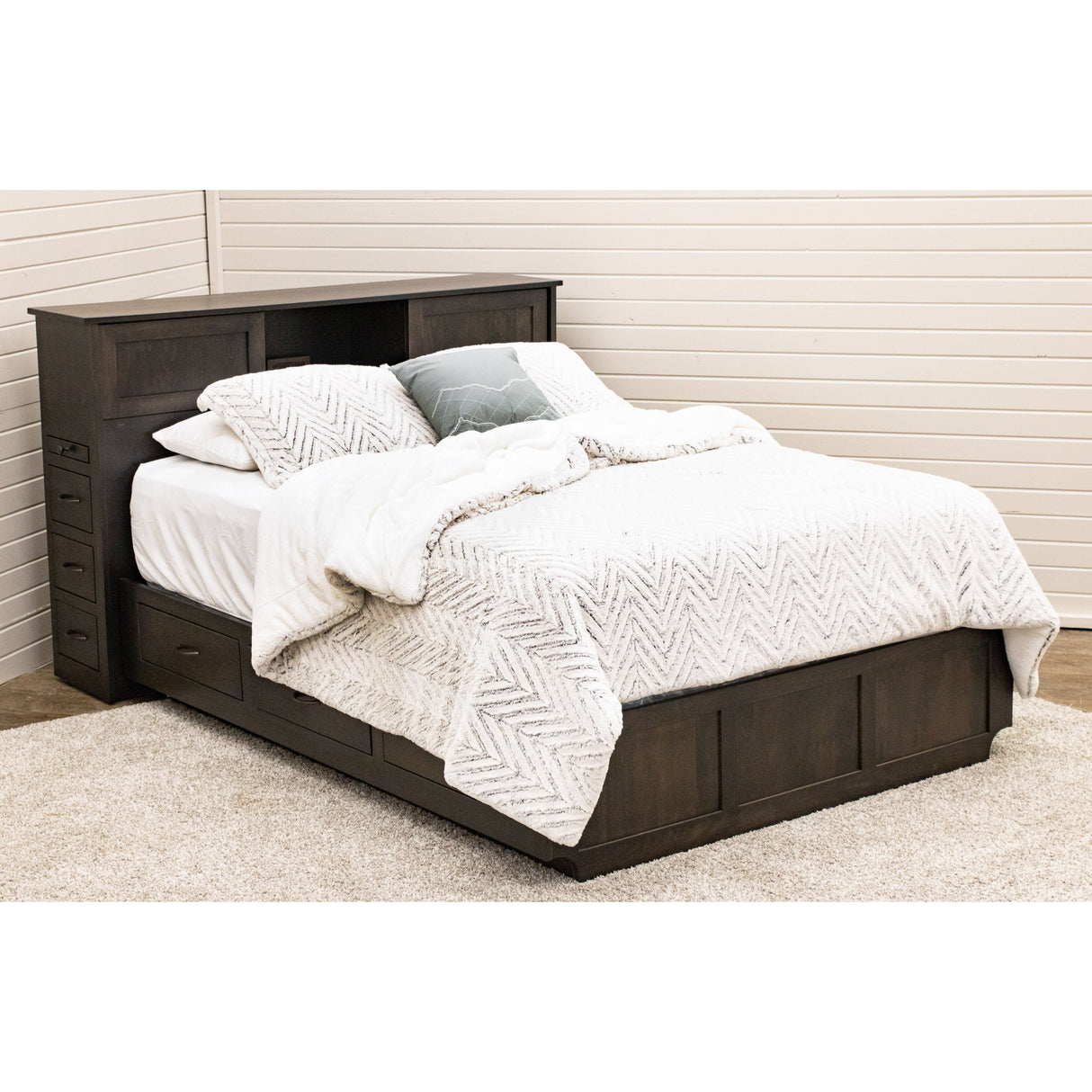Weston Maple Wood Storage Headboard & Platform Drawer Bed | DK