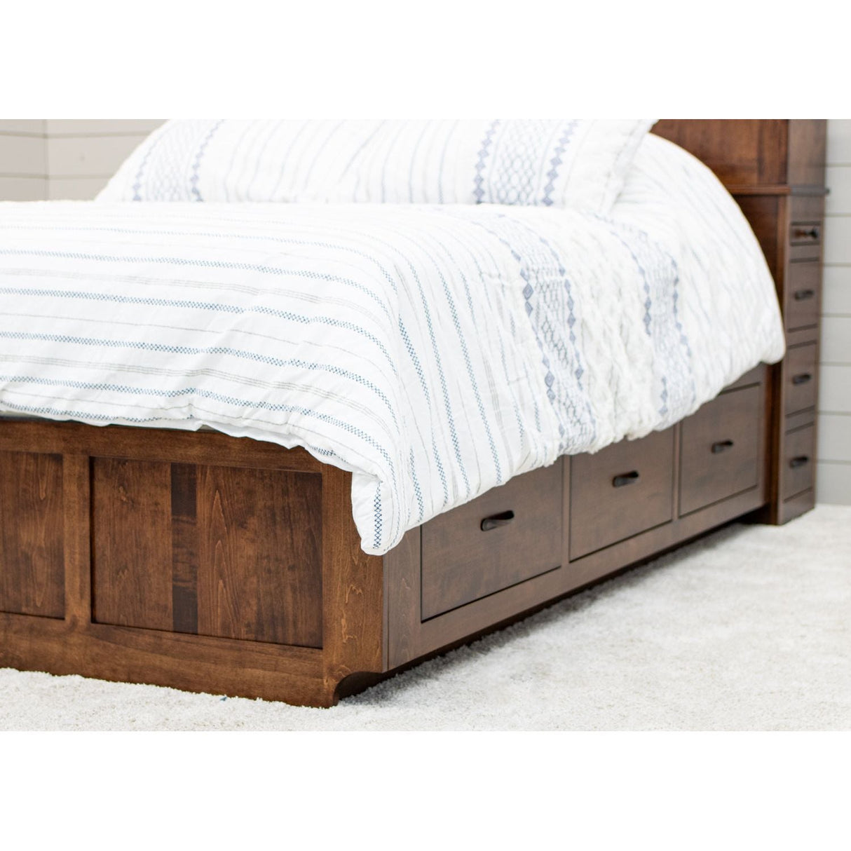 Weston Maple Wood Storage Headboard & Platform Drawer Bed | ASB