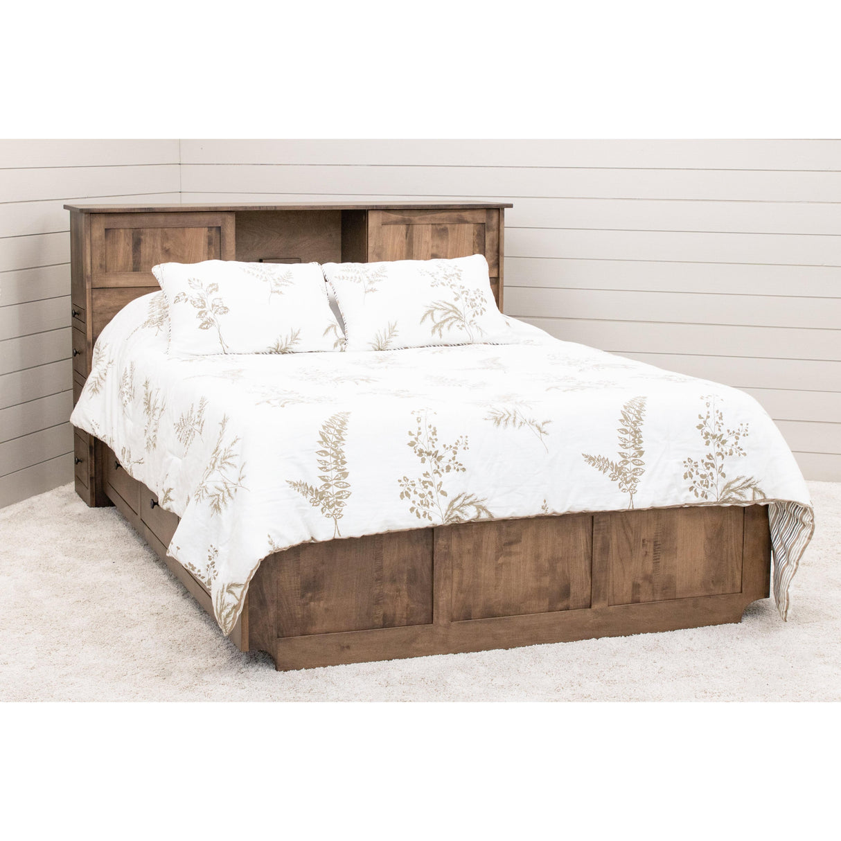Weston Maple Wood Storage Headboard & Platform Drawer Bed | CO