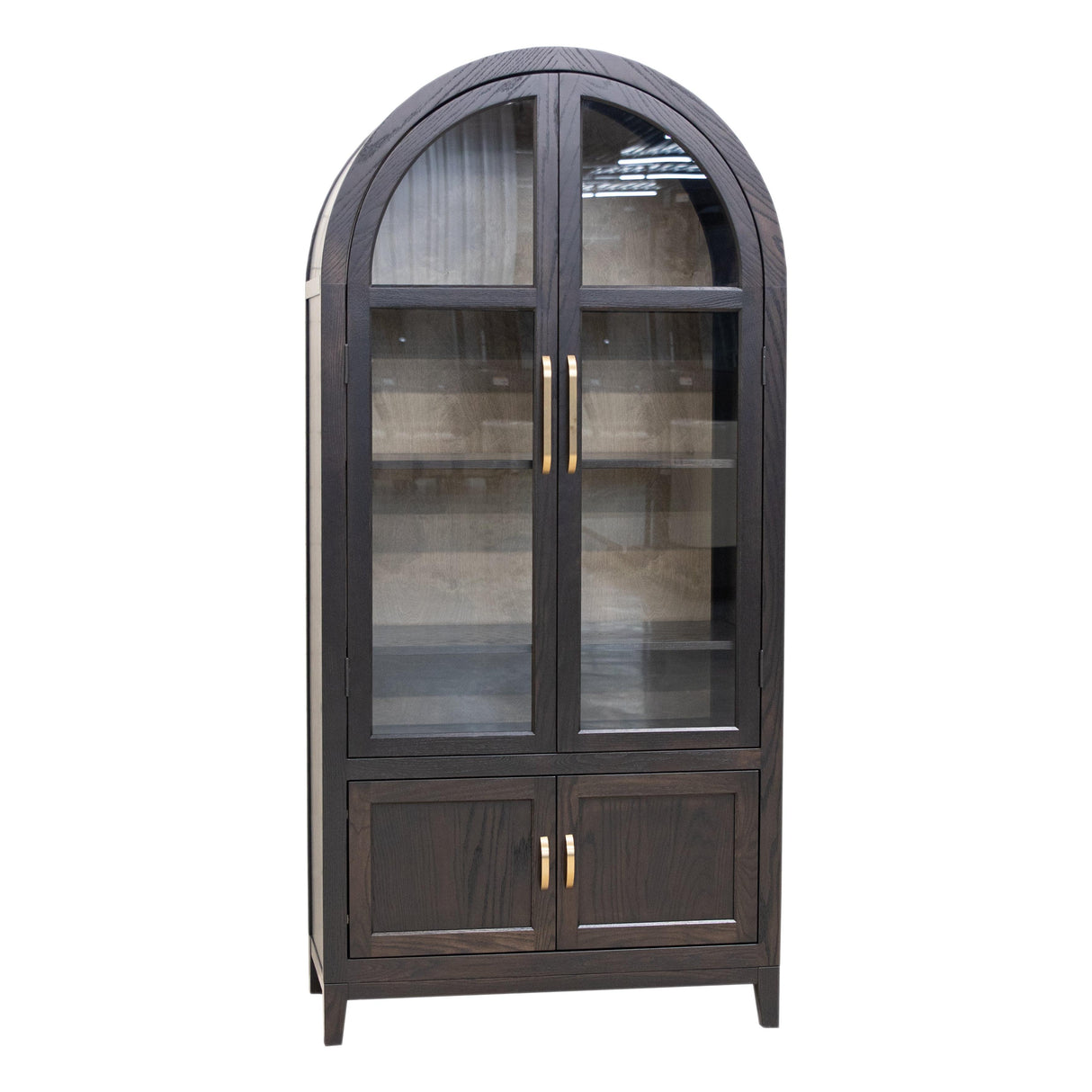 Wilmington Oak Wood Arched Display Cabinet | O-EB&M-DS