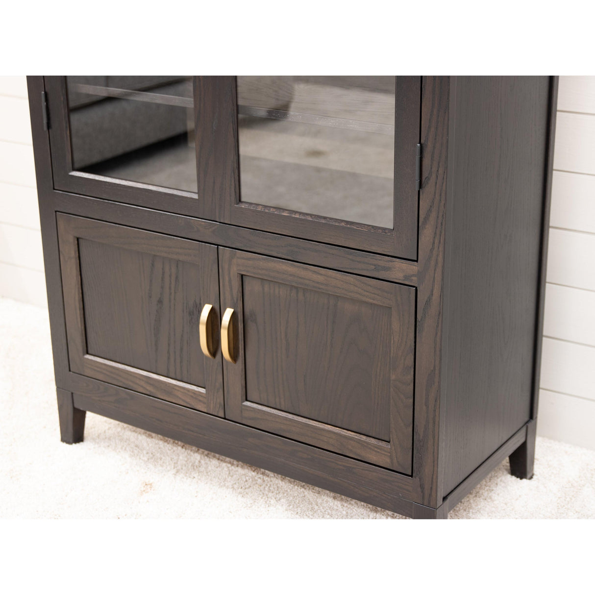 Wilmington Oak Wood Arched Display Cabinet | O-EB&M-DS