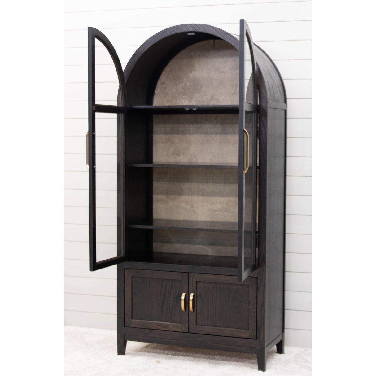 Wilmington Oak Wood Arched Display Cabinet | O-EB&M-DS