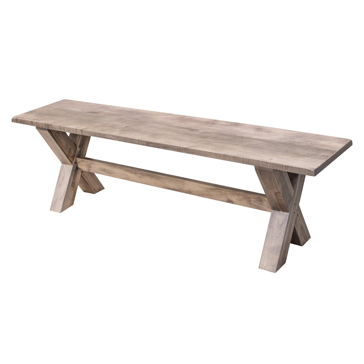Wooden X Maple Wood Trestle Dining Bench | DU