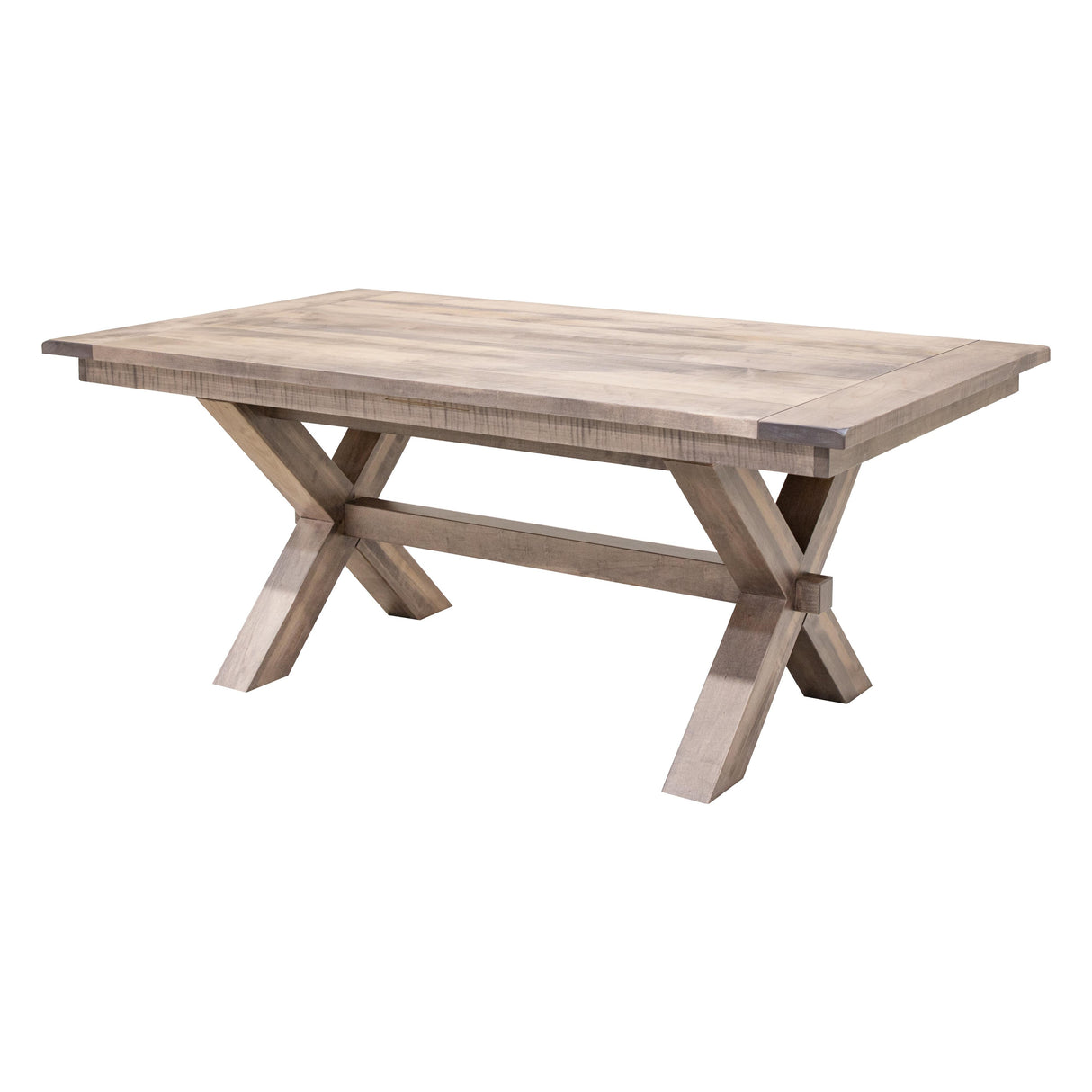 Wooden X Maple Wood Trestle Dining Table | DU