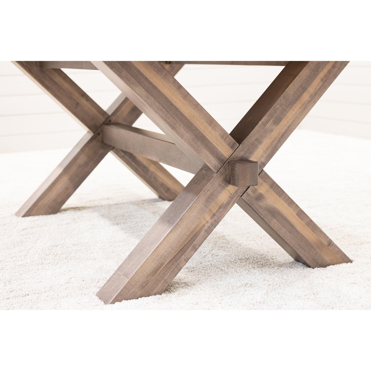 Wooden X Maple Wood Trestle Dining Table | GS