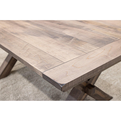 Wooden X Maple Wood Trestle Dining Table | GS