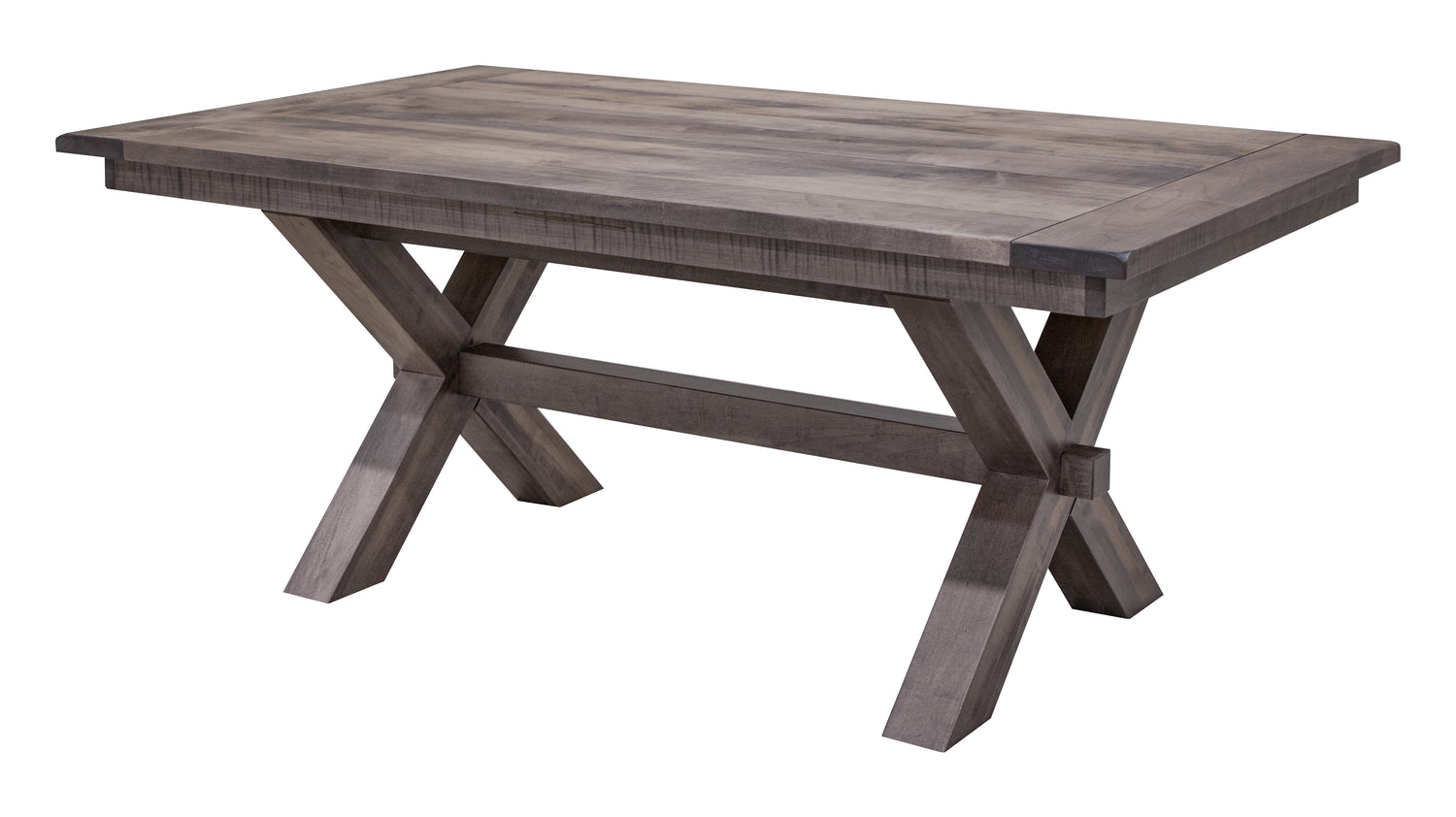 Wooden X Maple Wood Trestle Dining Table | GS