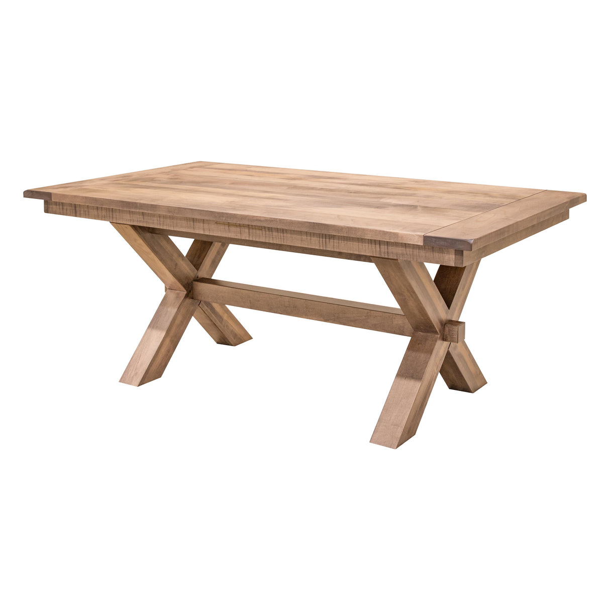 Wooden X Maple Wood Trestle Dining Table | WB