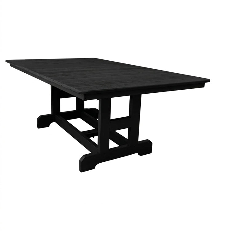 Classic Outdoor Amish Poly Rectangle Dining Table | Black