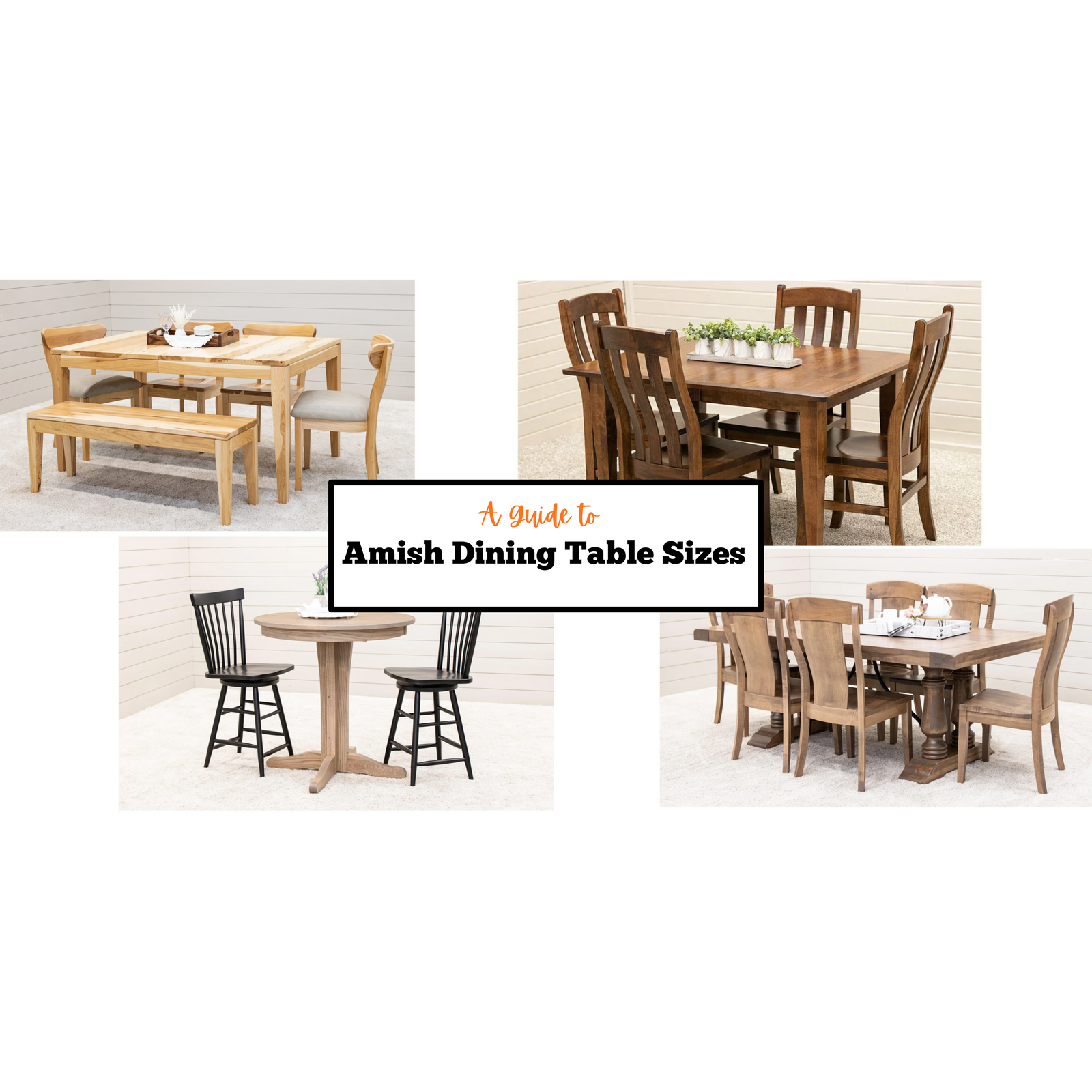 Dining Room Table Sizes in Amish Furniture