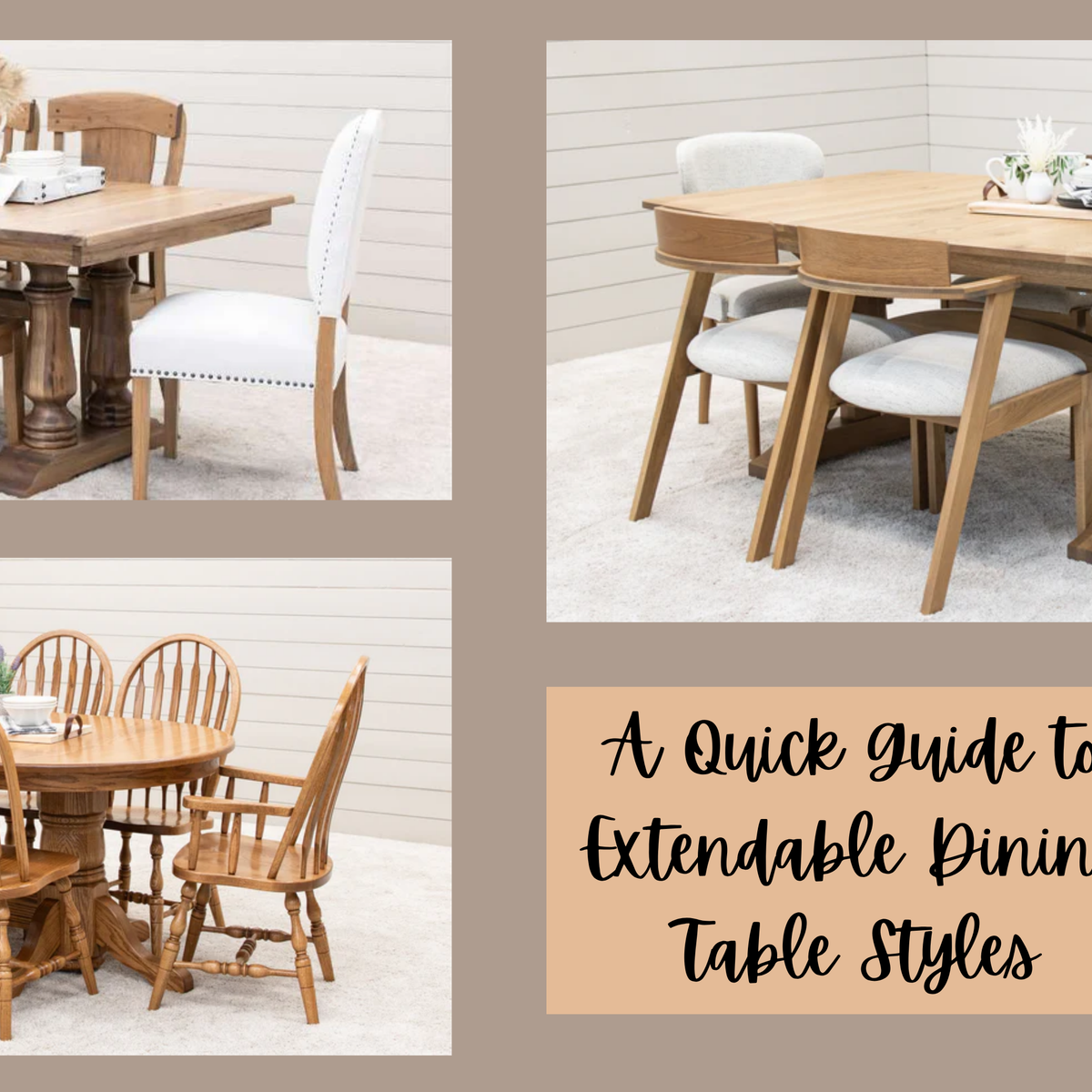 Extendable Dining Table Styles – Upstate Amish Furniture